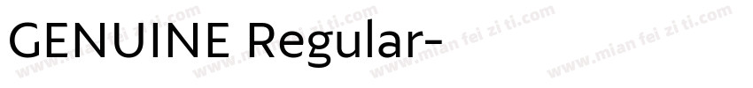 GENUINE Regular字体转换